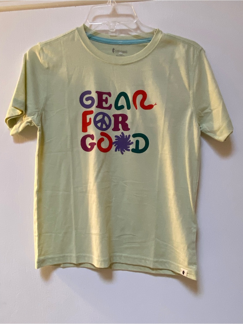 Cotopaxi Gear For Good Kids' T‑Shirt - Light Yellow with Multicolor Print